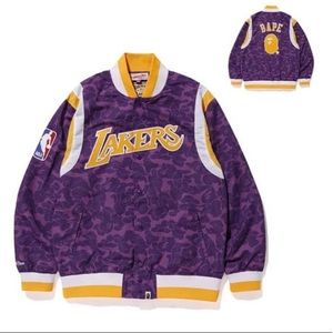 BAPE x Mitchell & Ness Lakers Jacket NWT XL